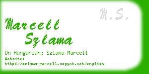 marcell szlama business card